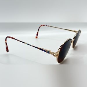 Vintage Mardoo Optique 403 Gold Multicolor Oval Sunglasses Frames Only